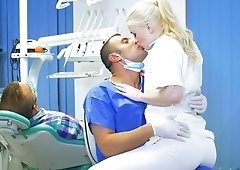 Breasty dental assistant is screwed hard & unfathomable until this babe cums